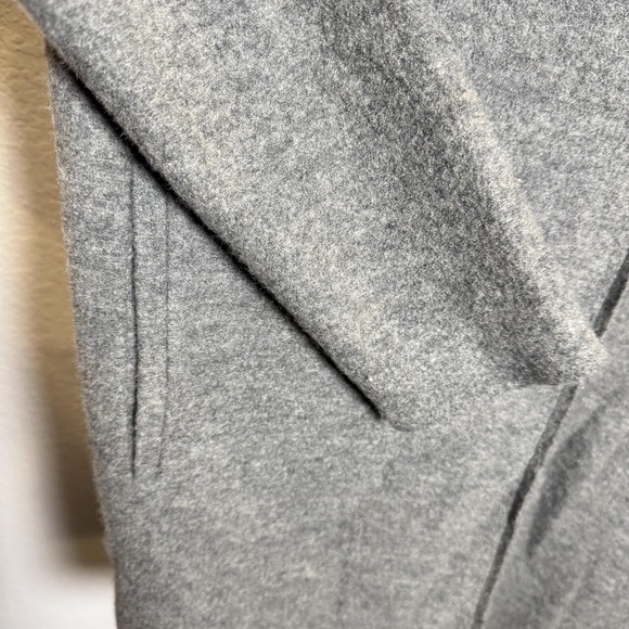 Garnet Hill Sweater Womens 6 Gray Wool Shawl Collar Wrap Cardigan‎ Coat - Picture 8 of 11